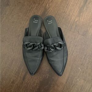 A New Day Black Chain Detail Mules